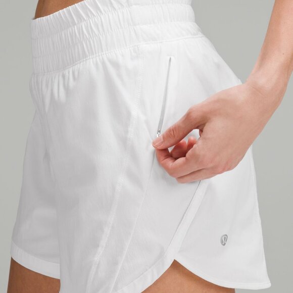 Track That Mid-Rise Lined Short 5" In White - Picture 4 of 4